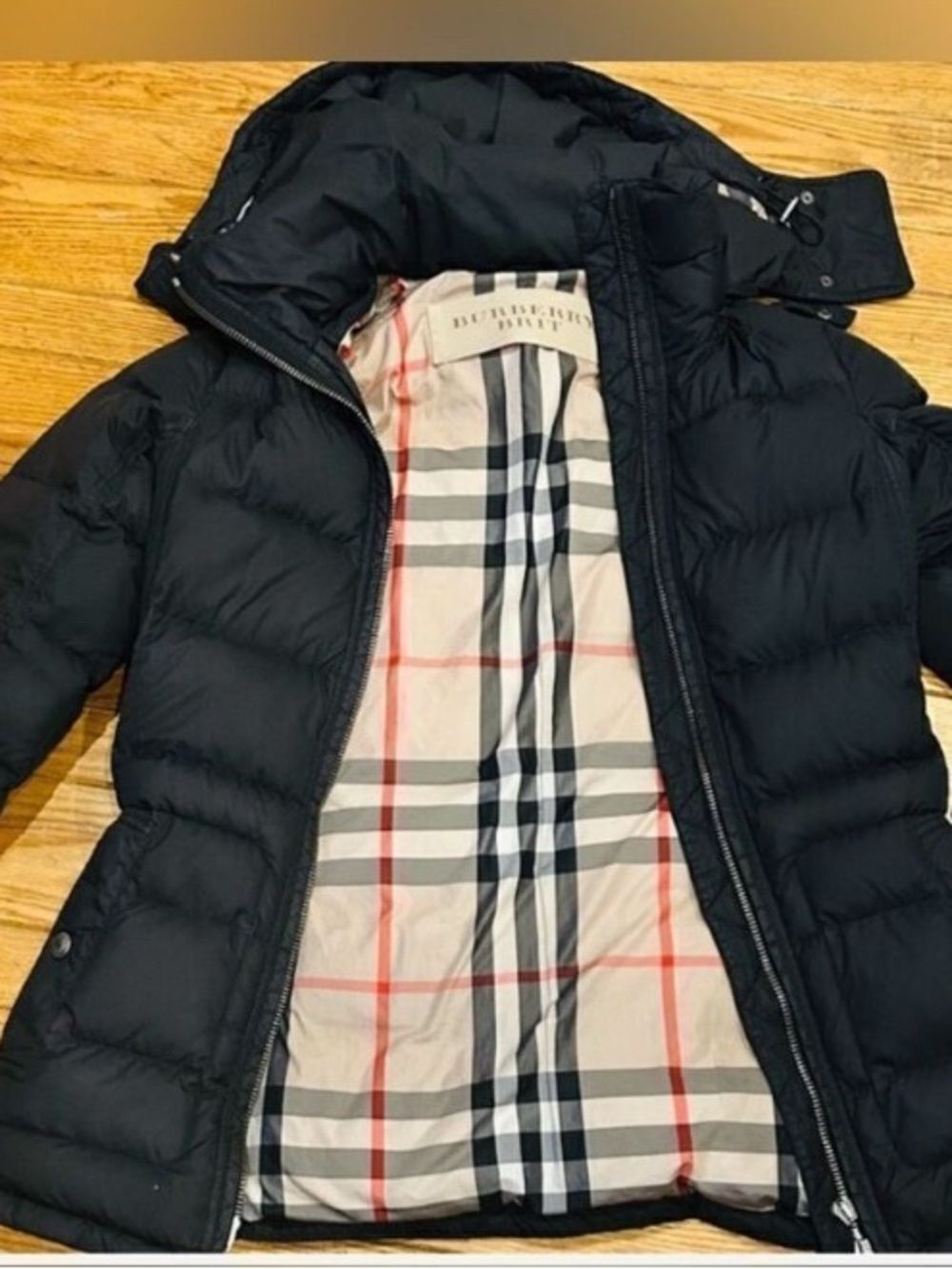 🛍️ Burberry Brit Authentic Vintage Puffer Jacket w Signature Nova Check Lining